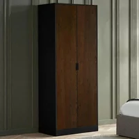 Click to view product details and reviews for Alba Black And Walnut Wardrobe 2 Door. Click to view product details and reviews for Alba Black And Walnut Wardrobe 2 Door.