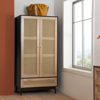 Click to view product details and reviews for Croxley Wardrobe 2 Door 1 Drawer Black And Rattan. Click to view product details and reviews for Croxley Wardrobe 2 Door 1 Drawer Black And Rattan.