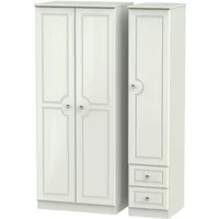 Click to view product details and reviews for Crystal Triple Wardrobe 3 Door Rhf 2 Drawers Cashmere. Click to view product details and reviews for Crystal Triple Wardrobe 3 Door Rhf 2 Drawers Cashmere.