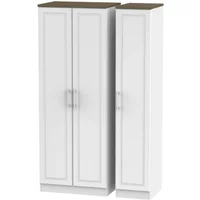 Click to view product details and reviews for Kent Wardrobe 3 Door Tall Triple White And Oak. Click to view product details and reviews for Kent Wardrobe 3 Door Tall Triple White And Oak.