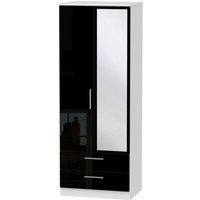 Click to view product details and reviews for Knightsbridge Wardrobe 2 Door 1 Mirror Tall Combi Black Gloss And White. Click to view product details and reviews for Knightsbridge Wardrobe 2 Door 1 Mirror Tall Combi Black Gloss And White.