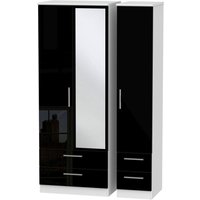 Click to view product details and reviews for Knightsbridge Wardrobe 3 Door Tall Combi 1 Mirror Black Gloss And White. Click to view product details and reviews for Knightsbridge Wardrobe 3 Door Tall Combi 1 Mirror Black Gloss And White.