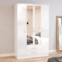 Click to view product details and reviews for Lynx Combi Wardrobe 4 Door 2 Drawer White Gloss. Click to view product details and reviews for Lynx Combi Wardrobe 4 Door 2 Drawer White Gloss.