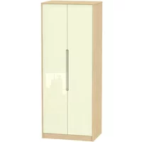 Click to view product details and reviews for Monaco Wardrobe 2 Door Plain Tall Cream Gloss And Light Oak. Click to view product details and reviews for Monaco Wardrobe 2 Door Plain Tall Cream Gloss And Light Oak.