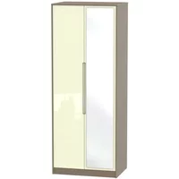 Click to view product details and reviews for Monaco Wardrobe 2 Door 1 Mirror Tall Cream Gloss And Toronto Walnut. Click to view product details and reviews for Monaco Wardrobe 2 Door 1 Mirror Tall Cream Gloss And Toronto Walnut.