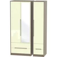 Click to view product details and reviews for Monaco Wardrobe 3 Door 1 Mirror Tall Combi Cream Gloss And Toronto Walnut. Click to view product details and reviews for Monaco Wardrobe 3 Door 1 Mirror Tall Combi Cream Gloss And Toronto Walnut.