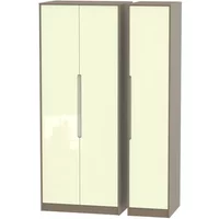 Click to view product details and reviews for Monaco Wardrobe 3 Door Tall Triple Cream Gloss And Toronto Walnut. Click to view product details and reviews for Monaco Wardrobe 3 Door Tall Triple Cream Gloss And Toronto Walnut.
