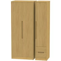 Click to view product details and reviews for Monaco Wardrobe 3 Door Rhf 2 Drawer Tall Triple Modern Oak. Click to view product details and reviews for Monaco Wardrobe 3 Door Rhf 2 Drawer Tall Triple Modern Oak.