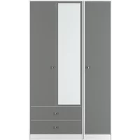 Click to view product details and reviews for Padstow Wardrobe 3 Door 1 Mirror Lhf 2 Drawers Tall Combi Grey And White. Click to view product details and reviews for Padstow Wardrobe 3 Door 1 Mirror Lhf 2 Drawers Tall Combi Grey And White.