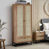 Click to view product details and reviews for Padstow Double Wardrobe 2 Door 1 Drawer Oak And Rattan. Click to view product details and reviews for Padstow Double Wardrobe 2 Door 1 Drawer Oak And Rattan.