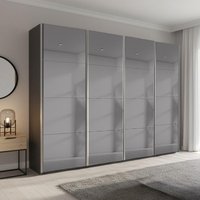 View Beluga extra sliding wardrobe - 271cm - 4 door - grey mirrored - graphite View Beluga extra sliding wardrobe - 271cm - 4 door - grey mirrored - graphite