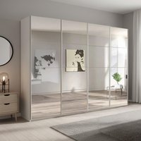 View Beluga extra sliding wardrobe - 271cm - 4 door - mirrored - alpine white View Beluga extra sliding wardrobe - 271cm - 4 door - mirrored - alpine white