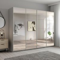 View Beluga extra sliding wardrobe - 271cm - 4 door - mirrored - silk grey View Beluga extra sliding wardrobe - 271cm - 4 door - mirrored - silk grey