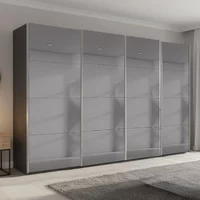 View Beluga extra sliding wardrobe - 361cm - 4 door - grey mirrored - graphite View Beluga extra sliding wardrobe - 361cm - 4 door - grey mirrored - graphite