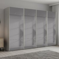 View Beluga extra sliding wardrobe - 361cm - 4 door - grey mirrored - silk grey View Beluga extra sliding wardrobe - 361cm - 4 door - grey mirrored - silk grey