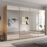 View Beluga extra sliding wardrobe - 361cm - 4 door - mirrored - artisan oak View Beluga extra sliding wardrobe - 361cm - 4 door - mirrored - artisan oak