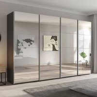 View Beluga extra sliding wardrobe - 361cm - 4 door - mirrored - graphite View Beluga extra sliding wardrobe - 361cm - 4 door - mirrored - graphite