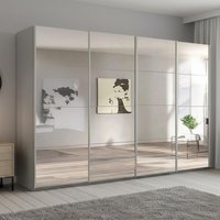View Beluga extra sliding wardrobe - 361cm - 4 door - mirrored - silk grey View Beluga extra sliding wardrobe - 361cm - 4 door - mirrored - silk grey