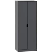 View Shanghai wardrobe - 2 door - plain - tall - graphite View Shanghai wardrobe - 2 door - plain - tall - graphite