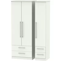 Click to view product details and reviews for Sherwood Wardrobe 3 Door 4 Drawer Tall Triple Porcelain. Click to view product details and reviews for Sherwood Wardrobe 3 Door 4 Drawer Tall Triple Porcelain.