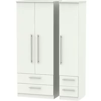 Click to view product details and reviews for Sherwood Triple Wardrobe 3 Door 4 Drawer Porcelain. Click to view product details and reviews for Sherwood Triple Wardrobe 3 Door 4 Drawer Porcelain.