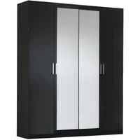 Click to view product details and reviews for Simona Wardrobe 4 Door With Mirrors Black Italian. Click to view product details and reviews for Simona Wardrobe 4 Door With Mirrors Black Italian.
