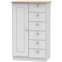 Click to view product details and reviews for Victoria Children Wardrobe 1 Door Grey And Riviera Oak. Click to view product details and reviews for Victoria Children Wardrobe 1 Door Grey And Riviera Oak.