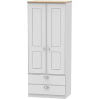 Click to view product details and reviews for Victoria Double Wardrobe 2 Door 2 Drawer Grey And Riviera Oak. Click to view product details and reviews for Victoria Double Wardrobe 2 Door 2 Drawer Grey And Riviera Oak.