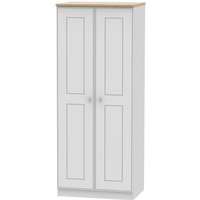 Click to view product details and reviews for Victoria Wardrobe 2 Door Plain Grey And Riviera Oak. Click to view product details and reviews for Victoria Wardrobe 2 Door Plain Grey And Riviera Oak.
