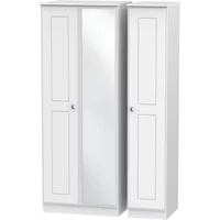 Click to view product details and reviews for Victoria Wardrobe 3 Door 1 Mirror Tall Triple White. Click to view product details and reviews for Victoria Wardrobe 3 Door 1 Mirror Tall Triple White.