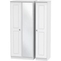 Click to view product details and reviews for Victoria Wardrobe 3 Door 1 Mirror Triple White. Click to view product details and reviews for Victoria Wardrobe 3 Door 1 Mirror Triple White.