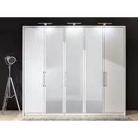 Click to view product details and reviews for Berlin White Wardrobe 5 Door Glass. Click to view product details and reviews for Berlin White Wardrobe 5 Door Glass.