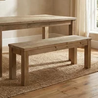 View Langley dining bench - small - reclaimed pine View Langley dining bench - small - reclaimed pine