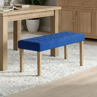 Click to view product details and reviews for Addisyn Dining Bench Small Blue Fabric. Click to view product details and reviews for Addisyn Dining Bench Small Blue Fabric.