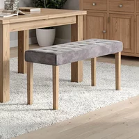 Click to view product details and reviews for Addisyn Dining Bench Large Grey Fabric. Click to view product details and reviews for Addisyn Dining Bench Large Grey Fabric.
