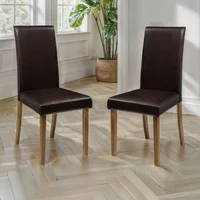 Click to view product details and reviews for Hudson Dining Chair Set Of 2 Brown Faux Leather. Click to view product details and reviews for Hudson Dining Chair Set Of 2 Brown Faux Leather.