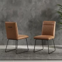Click to view product details and reviews for 2 X Halle Brown Leather Dining Chair. Click to view product details and reviews for 2 X Halle Brown Leather Dining Chair.