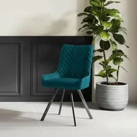 Click to view product details and reviews for 2 X Jessie Torquiose Blue Fabric Dining Chair. Click to view product details and reviews for 2 X Jessie Torquiose Blue Fabric Dining Chair.