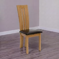 Click to view product details and reviews for Dennis Dining Chair Set Of 2 Oak Dark Brown Leather. Click to view product details and reviews for Dennis Dining Chair Set Of 2 Oak Dark Brown Leather.
