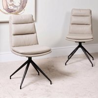 Click to view product details and reviews for Nobo Swivel Dining Chair Set Of 2 Taupe Faux Leather Black Legs. Click to view product details and reviews for Nobo Swivel Dining Chair Set Of 2 Taupe Faux Leather Black Legs.