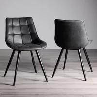 Click to view product details and reviews for Seurat Dining Chairs Set Of 2 Dark Grey Faux Suede Black Legs. Click to view product details and reviews for Seurat Dining Chairs Set Of 2 Dark Grey Faux Suede Black Legs.