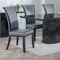 Click to view product details and reviews for Cadiz Dining Chair Large High Back Grey Leather Black Legs. Click to view product details and reviews for Cadiz Dining Chair Large High Back Grey Leather Black Legs.