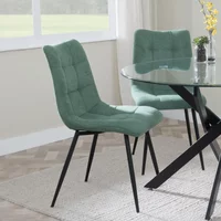 Click to view product details and reviews for Corona Dining Chair Green Fabric Black Metal Legs. Click to view product details and reviews for Corona Dining Chair Green Fabric Black Metal Legs.