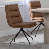 Click to view product details and reviews for Diego Dining Chair Swivel Brown Leather Black Legs. Click to view product details and reviews for Diego Dining Chair Swivel Brown Leather Black Legs.