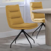 Click to view product details and reviews for Diego Dining Chair Swivel Yellow Leather Black Legs. Click to view product details and reviews for Diego Dining Chair Swivel Yellow Leather Black Legs.