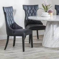 Click to view product details and reviews for Mimi Dining Chair Large High Back Black Leather Black Legs. Click to view product details and reviews for Mimi Dining Chair Large High Back Black Leather Black Legs.