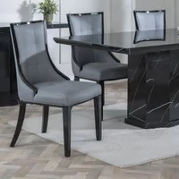 Click to view product details and reviews for Paris Dining Chair Grey Leather Black Legs. Click to view product details and reviews for Paris Dining Chair Grey Leather Black Legs.