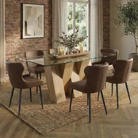 Click to view product details and reviews for Newton Dining Set 6 Seater 180cm Clear Glass And Natural 6 Langley Brown Faux Leather Chair. Click to view product details and reviews for Newton Dining Set 6 Seater 180cm Clear Glass And Natural 6 Langley Brown Faux Leather Chair.