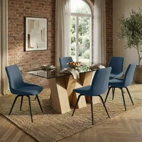 Click to view product details and reviews for Newton Dining Set 6 Seater 180cm Smoked Glass And Natural 6 Malcom Blue Fabric Swivel Chair. Click to view product details and reviews for Newton Dining Set 6 Seater 180cm Smoked Glass And Natural 6 Malcom Blue Fabric Swivel Chair.