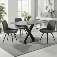 Click to view product details and reviews for Vernal Dining Set 4 Seater 130cm Grey Sintered Stone 4 Malcom Dark Grey Fabric Swivel Chair. Click to view product details and reviews for Vernal Dining Set 4 Seater 130cm Grey Sintered Stone 4 Malcom Dark Grey Fabric Swivel Chair.